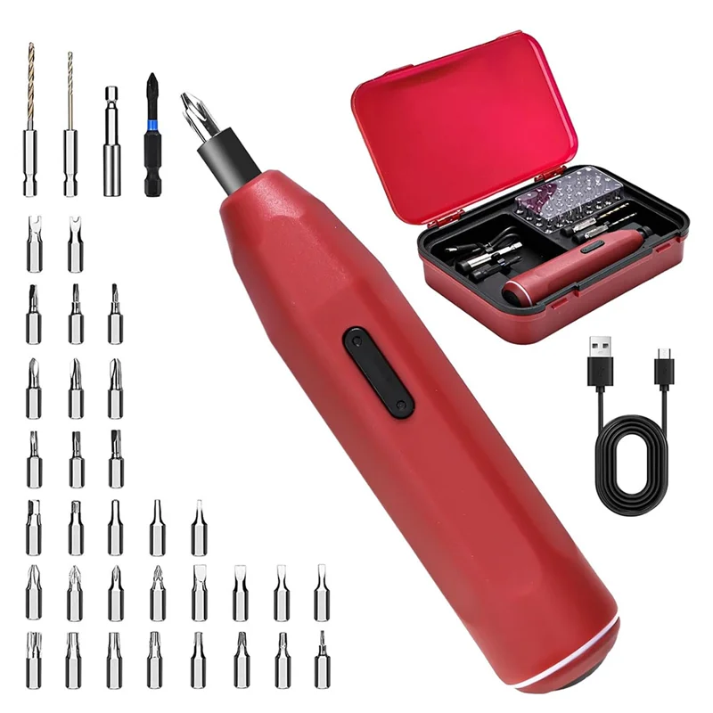 N11R Electric Screwdriver,3.6V Cordless Power Screwdriver,Cordless Drill,32-In-1 S2-Steel Bits,Max 8 N.M,1500 Mah 800 Times
N11R Electric Screwdriver,3.6V Cordless Power Screwdriver,Cordless Drill,32-In-1 S2-Steel Bits,Max 8 N.M,1500 Mah 800 Times