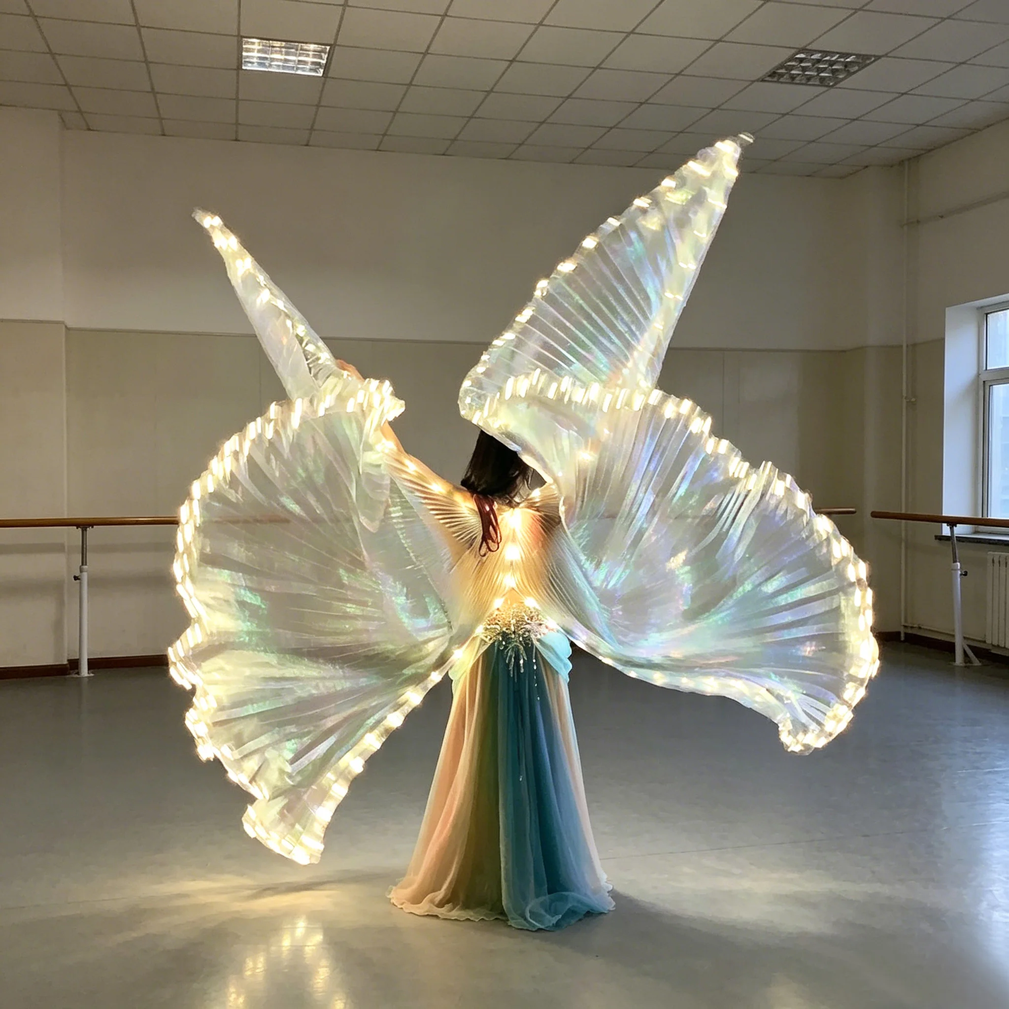 Light up LED Butterfly Wings Glowing Belly Dance Wings Luminous Isis Wing with Stick Carnival Wedding Party Stage Costume
Light up LED Butterfly Wings Glowing Belly Dance Wings Luminous Isis Wing with Stick Carnival Wedding Party Stage Costume