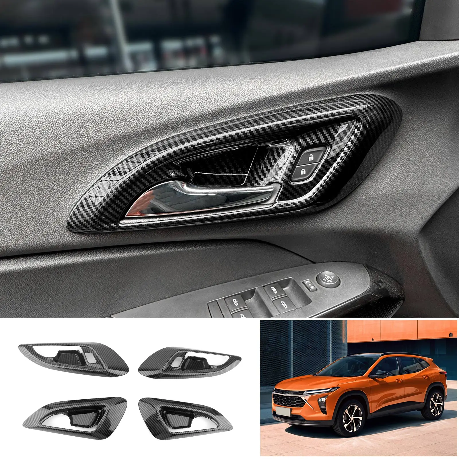 Carbon Fiber Wood Grain Styling Inner Door Bowl Handle Cover Trim For Chevrolet Trax 2024 Interior Replacement Design
Carbon Fiber Wood Grain Styling Inner Door Bowl Handle Cover Trim For Chevrolet Trax 2024 Interior Replacement Design