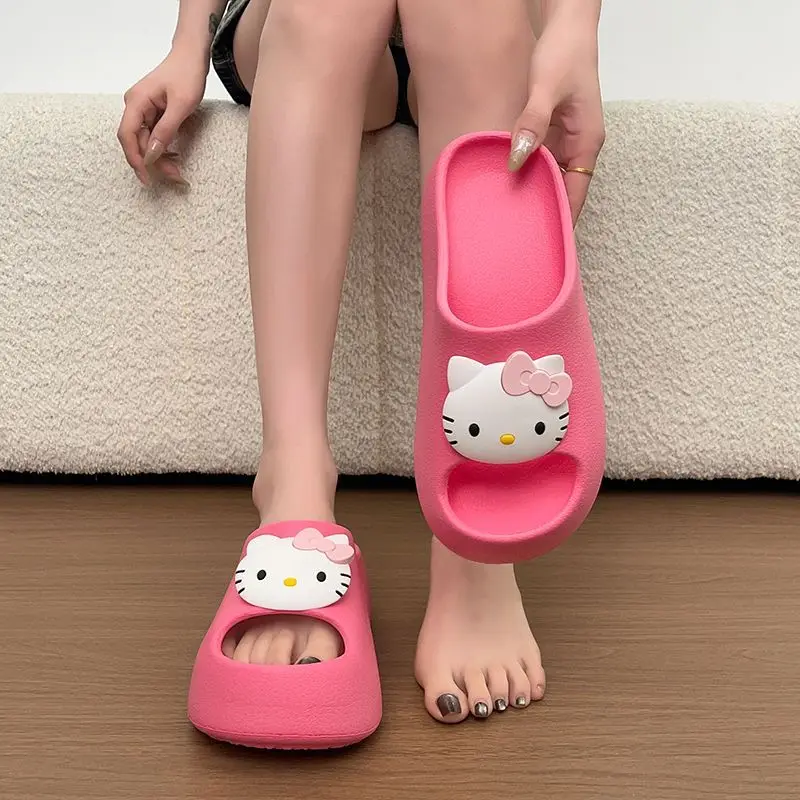 2026 Hello Kitty Cartoon Thick Sole Slippers Women Kawaii Kt Summer Soft Shoes Anime Cute Sanrio Eva Non-Slip Girls Home Sandals
2026 Hello Kitty Cartoon Thick Sole Slippers Women Kawaii Kt Summer Soft Shoes Anime Cute Sanrio Eva Non-Slip Girls Home Sandals