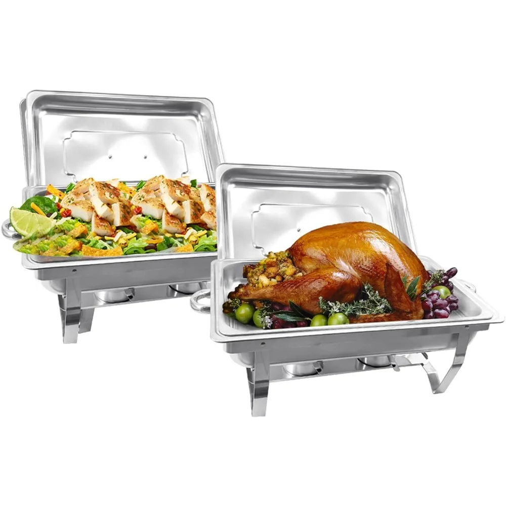 8 QT 2 Pack Chafing Dish Buffet Set Stainless Steel, Buffet Servers and Warmers Chafing Servers with Covers Folding Stand Food W
8 QT 2 Pack Chafing Dish Buffet Set Stainless Steel, Buffet Servers and Warmers Chafing Servers with Covers Folding Stand Food W