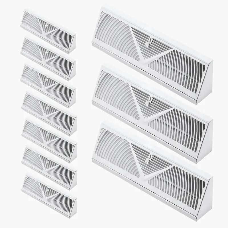 15-Inch Floor Registers, 10-Pack Baseboard Registers, HVAC Heavy-Duty Walkable Iron Floor Vents, Rustproof Anti-Peeling Air Vents Deflector Adjustable with Metal Damper for Home & Office, White
15-Inch Floor Registers, 10-Pack Baseboard Registers, HVAC Heavy-Duty Walkable Iron Floor Vents, Rustproof Anti-Peeling Air Vents Deflector Adjustable with Metal Damper for Home & Office, White