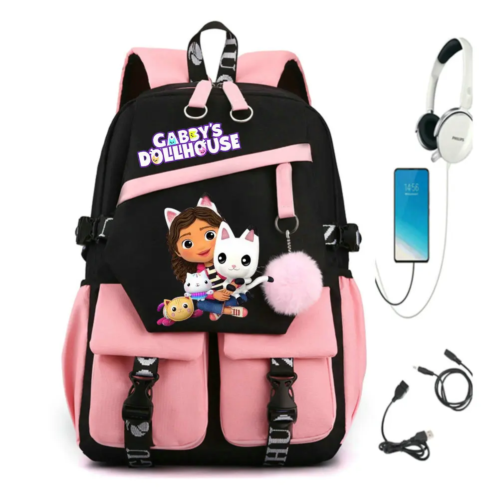 Gabby Dollhouse Women's Backpack High School Students School Bags Women's USB Charging Large Capacity Daily Mochila infanti
Gabby Dollhouse Women's Backpack High School Students School Bags Women's USB Charging Large Capacity Daily Mochila infanti