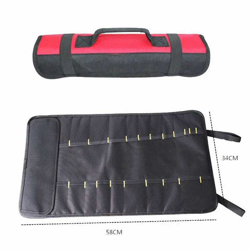 Rollup Mixed Wrench Spanner Socket Package Holder, Tool Storage Bag with 22 Pockets, Efficient and Wear resistant
Rollup Mixed Wrench Spanner Socket Package Holder, Tool Storage Bag with 22 Pockets, Efficient and Wear resistant
