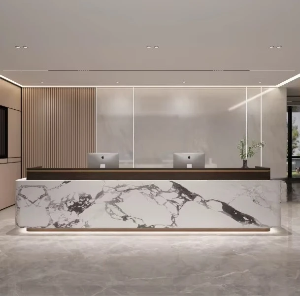 # L Minimalist Lobby Welcome Desk Company Front Desk Reception Desk for Beauty Hotel *
# L Minimalist Lobby Welcome Desk Company Front Desk Reception Desk for Beauty Hotel *