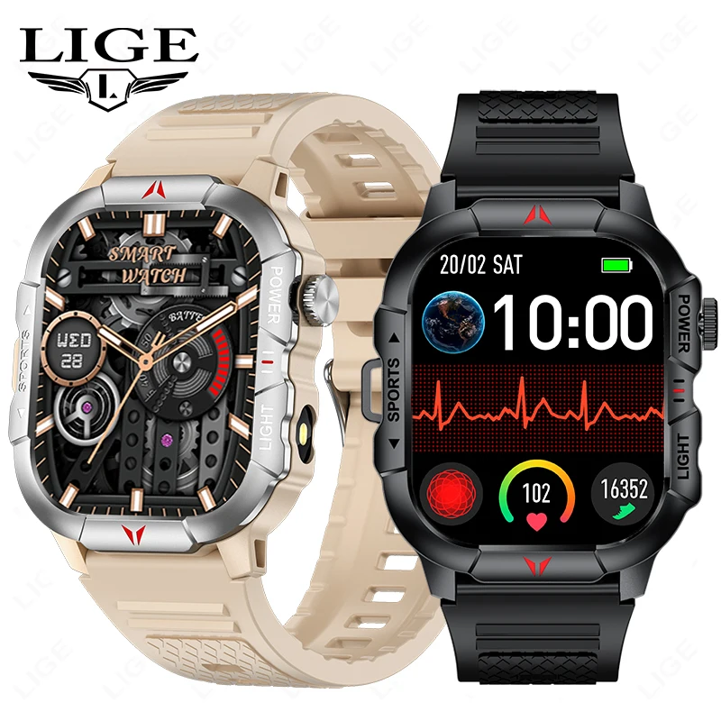 Смарт-часы LIGE с LED-фонариком для мужчин, водонепроницаемые, с HD-экраном 2,01 дюйма, фитнес-браслет, военные, для активного отдыха, спортивные смарт-часы для мужчин
Смарт-часы LIGE с LED-фонариком для мужчин, водонепроницаемые, с HD-экраном 2,01 дюйма, фитнес-браслет, военные, для активного отдыха, спортивные смарт-часы для мужчин
