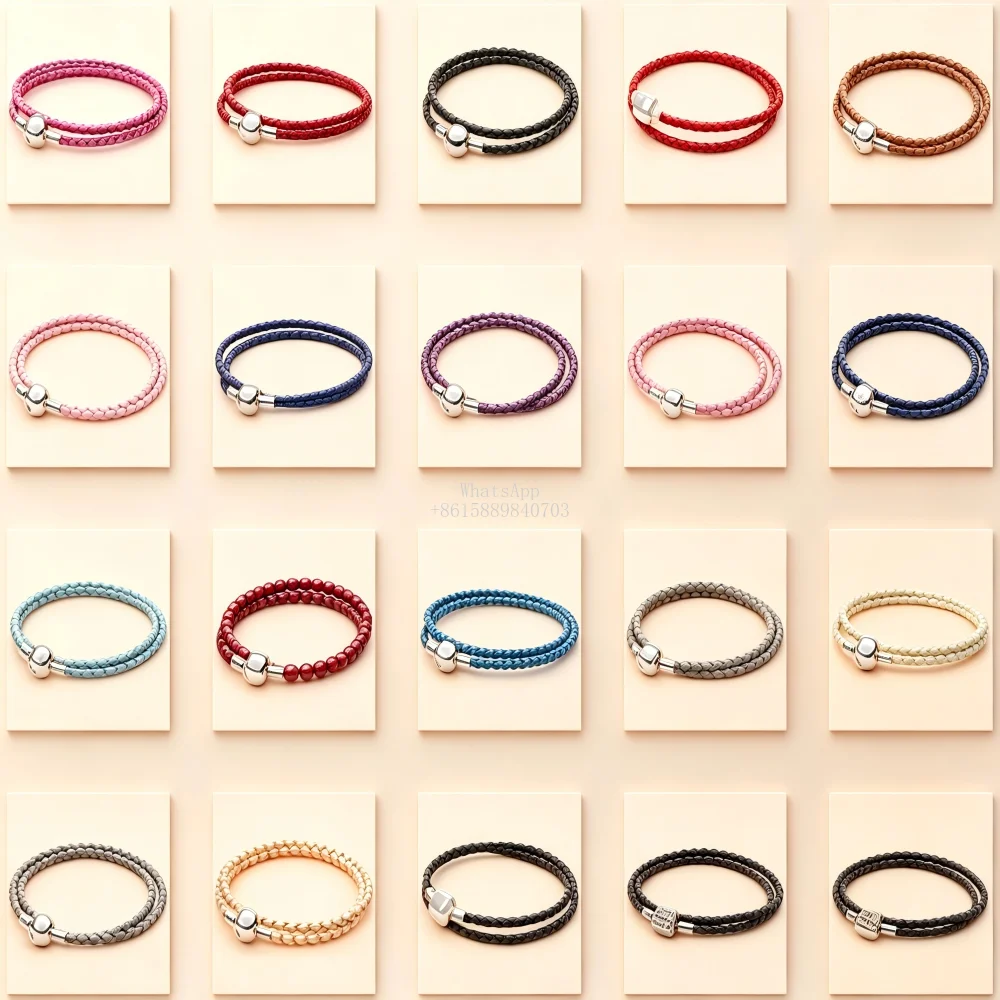 P family High-quality 925 silver original red leather bracelet - DIY women's jewelry charm bracelet suitable weddings parties
P family High-quality 925 silver original red leather bracelet - DIY women's jewelry charm bracelet suitable weddings parties