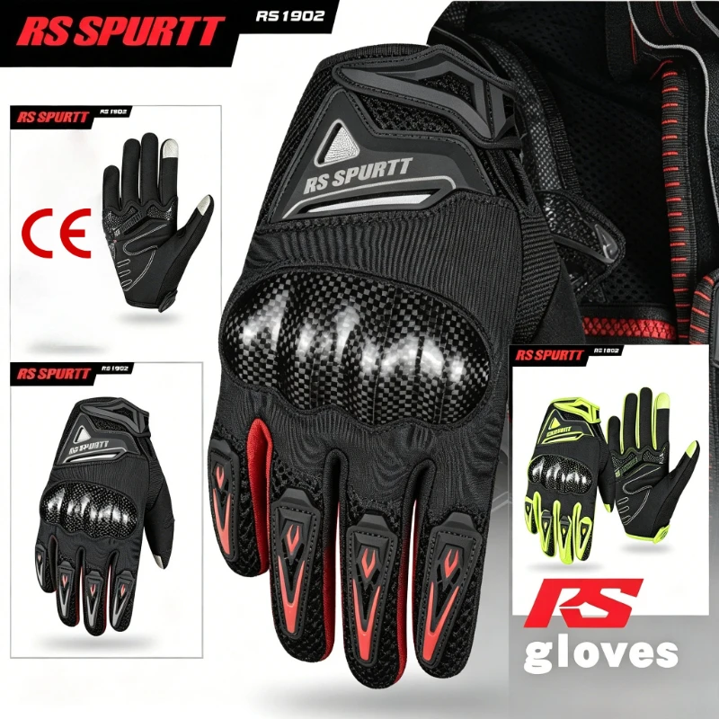 RS Summer Men's Motorcycle Gloves Touch Screen Breathable Mesh Gloves Anti-slip Protective Wear-resistant Cycling Outdoor Sports
RS Summer Men's Motorcycle Gloves Touch Screen Breathable Mesh Gloves Anti-slip Protective Wear-resistant Cycling Outdoor Sports