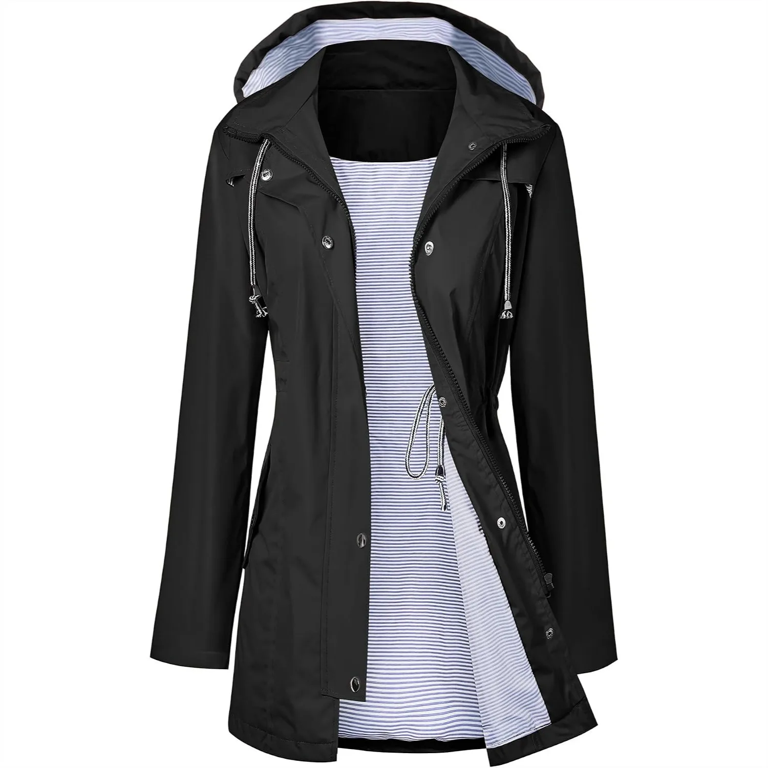 Women's Raincoat Long Hooded Trench Coat with Lining for Travel Windbreaker S-XXL
Women's Raincoat Long Hooded Trench Coat with Lining for Travel Windbreaker S-XXL
