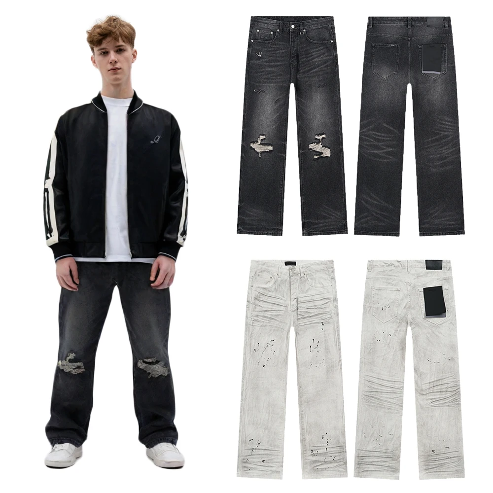 Мужские джинсы Y2K в уличном стиле: свободные, рваные, с принтом, хлопковые, повседневные, в стиле хип-хоп, ретро
Мужские джинсы Y2K в уличном стиле: свободные, рваные, с принтом, хлопковые, повседневные, в стиле хип-хоп, ретро