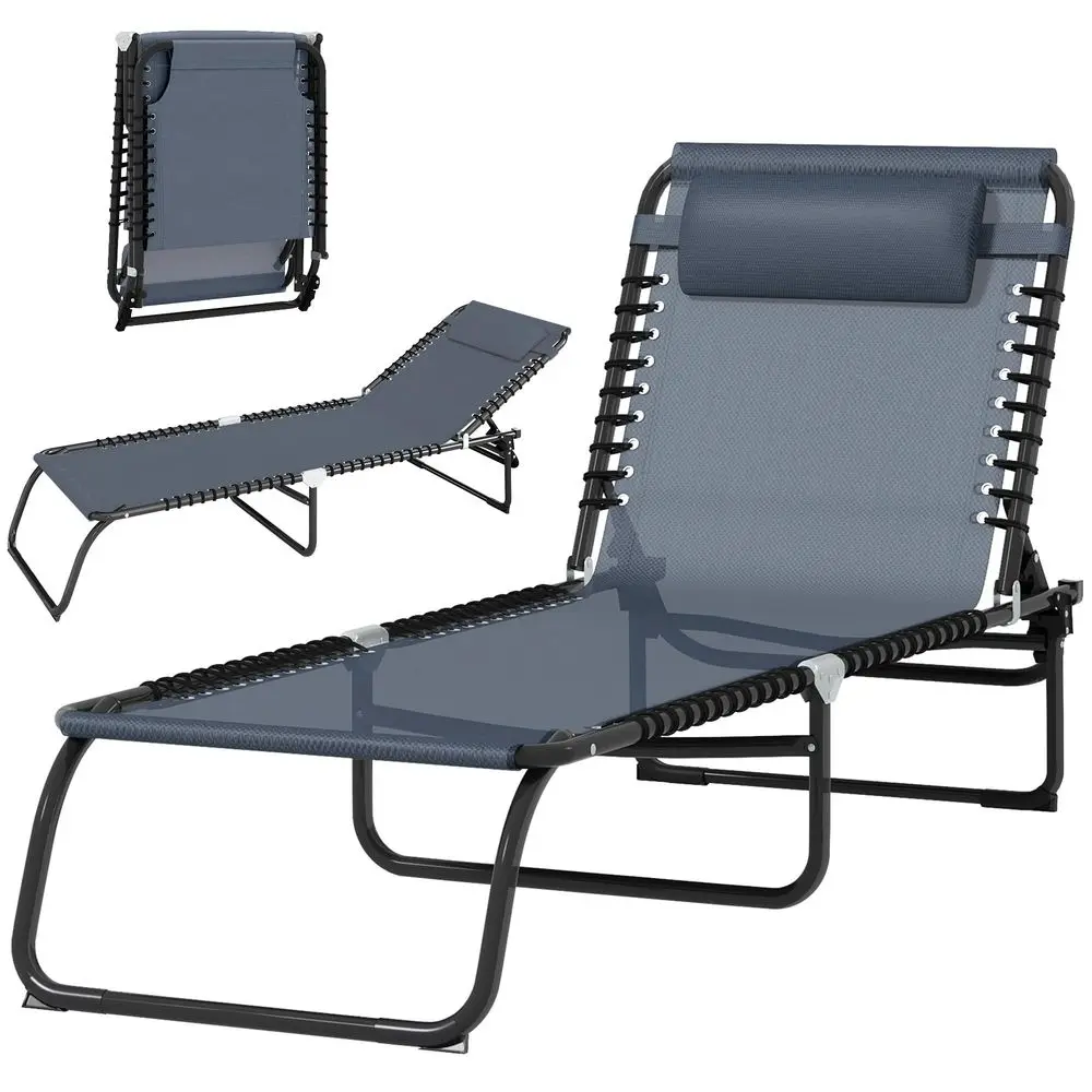 Folding Chaise Lounge Chair, Patio Sun Tanning Chair, Outdoor Chaise Lounger with 4Position Reclining Back, Breathable Mesh Sea
Folding Chaise Lounge Chair, Patio Sun Tanning Chair, Outdoor Chaise Lounger with 4Position Reclining Back, Breathable Mesh Sea