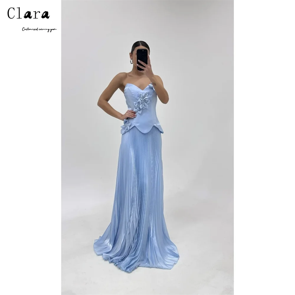 Clara Custom Sky Blue A Line Flower Sweetheart Evening Dresses Woman Elegant and Formal Women's Dresses for Luxury Party Dress
Clara Custom Sky Blue A Line Flower Sweetheart Evening Dresses Woman Elegant and Formal Women's Dresses for Luxury Party Dress