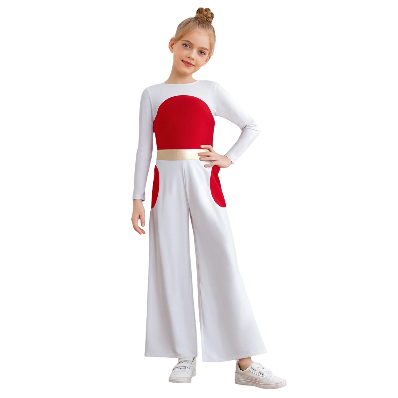 Kids Girls Lyrical Dance Jumpsuit Patchwork Color Block Long Sleeve Rompers for Christmas Halloween Cosplay Role-Playing Costume
Kids Girls Lyrical Dance Jumpsuit Patchwork Color Block Long Sleeve Rompers for Christmas Halloween Cosplay Role-Playing Costume
