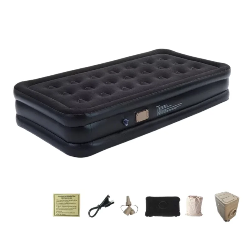 Single foldable portable foam air cushion convertible inflatable bed with built-in pump, suitable for outdoor camping home use
Single foldable portable foam air cushion convertible inflatable bed with built-in pump, suitable for outdoor camping home use