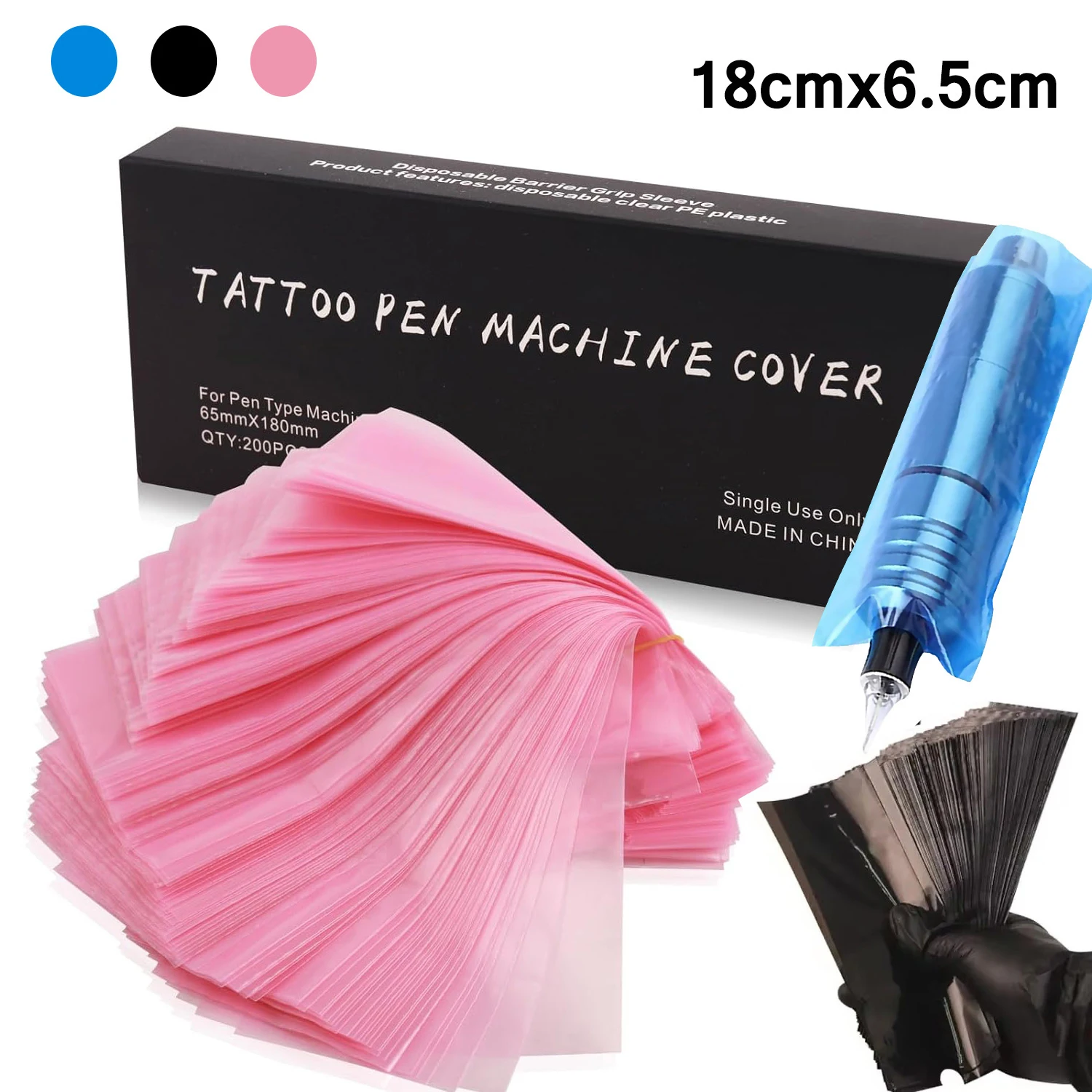 200PCS Disposable Tattoo Machine Pen Covers Big Size Tattoo Pen Bags 3 Colors Clip Cord Sleeves Tattoo Accessories
200PCS Disposable Tattoo Machine Pen Covers Big Size Tattoo Pen Bags 3 Colors Clip Cord Sleeves Tattoo Accessories