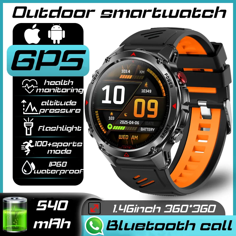 New Military Outdoor Sports Smart Watch GPS Motion Track 3ATM Waterproof Heart Rate HD Bluetooth Call Smartwatch male and female
New Military Outdoor Sports Smart Watch GPS Motion Track 3ATM Waterproof Heart Rate HD Bluetooth Call Smartwatch male and female