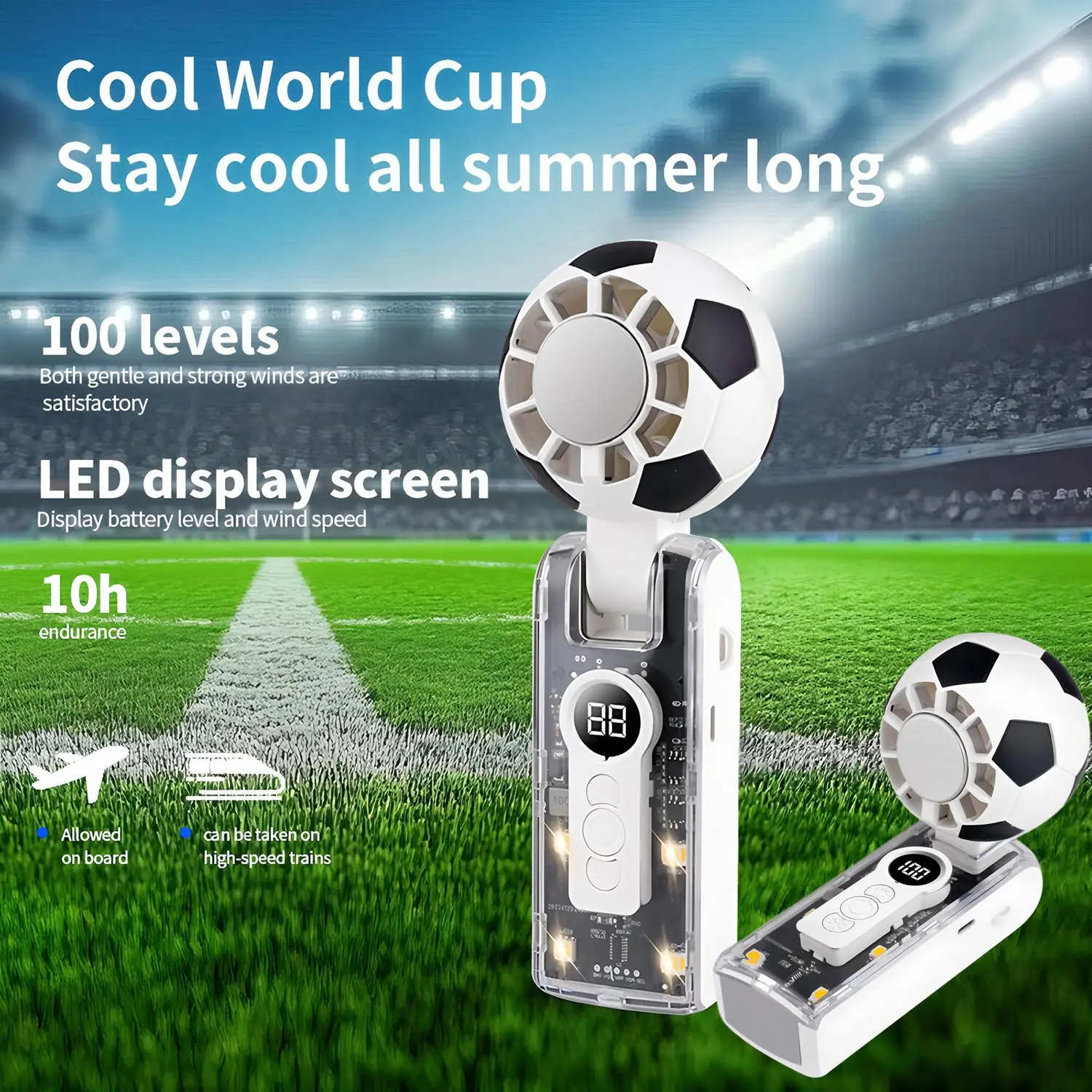 Portable Handheld Fan with Digital Display Neck Fan Turbo Violent Foldable Transparent Armor Cooling Fan Air Conditioner USB
Portable Handheld Fan with Digital Display Neck Fan Turbo Violent Foldable Transparent Armor Cooling Fan Air Conditioner USB