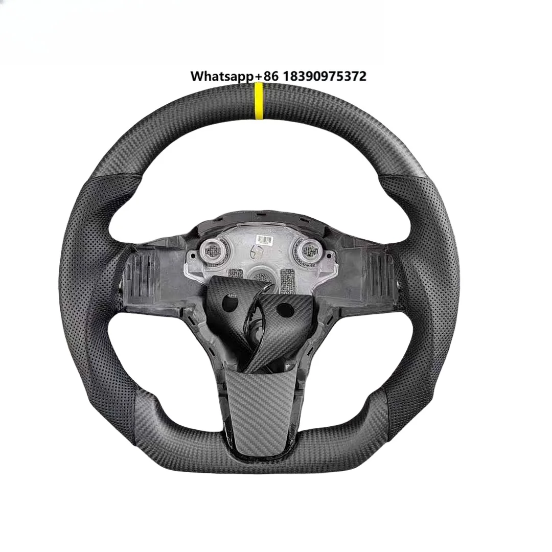 For the Model 3 Model Y Leather Carbon Fiber Car Steering Wheel Car Steering Wheel
For the Model 3 Model Y Leather Carbon Fiber Car Steering Wheel Car Steering Wheel