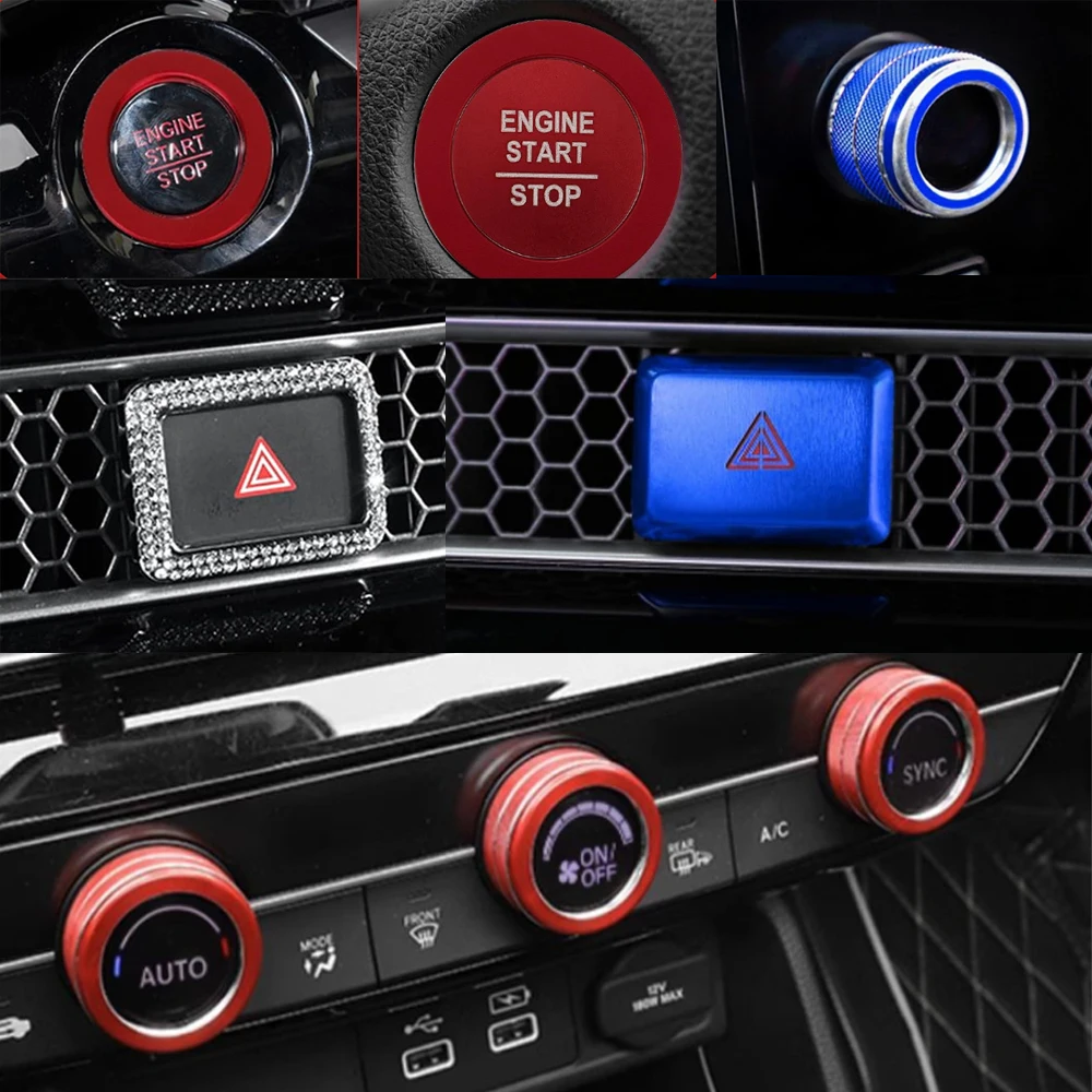 For Honda Civic 11th Gen 2022 2023 2024 2025 Car Air Condition Radio Knob Cover Rings Trim Ignition Start Button Cover Sticker
For Honda Civic 11th Gen 2022 2023 2024 2025 Car Air Condition Radio Knob Cover Rings Trim Ignition Start Button Cover Sticker
