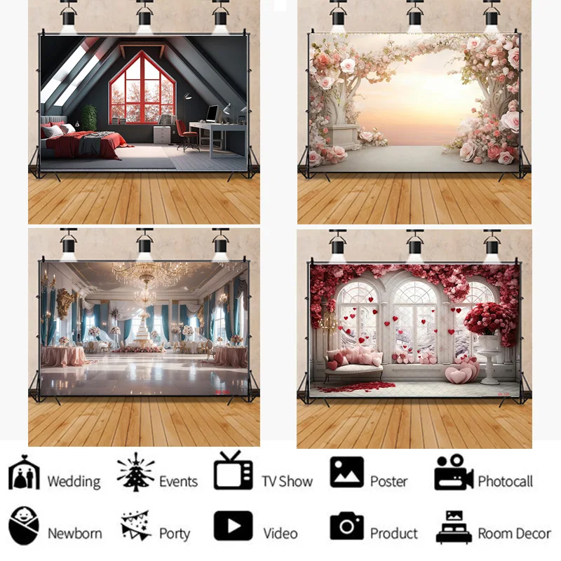 ZHISUXI Wedding Interior Decor Abundance Of Flowers Background Valentine's Day Love Studio Photography Backdrops RQ-28
ZHISUXI Wedding Interior Decor Abundance Of Flowers Background Valentine's Day Love Studio Photography Backdrops RQ-28