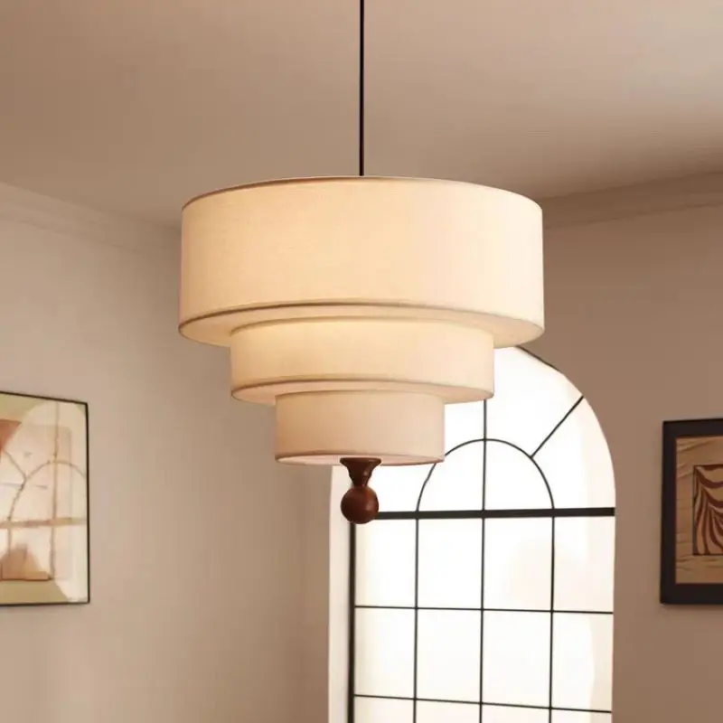 SANDYHA French Retro Chandeliers Pendant Light Ash Wood Fabric Lampshade Modern LED Ideal for Bedroom Dining Room Study
SANDYHA French Retro Chandeliers Pendant Light Ash Wood Fabric Lampshade Modern LED Ideal for Bedroom Dining Room Study