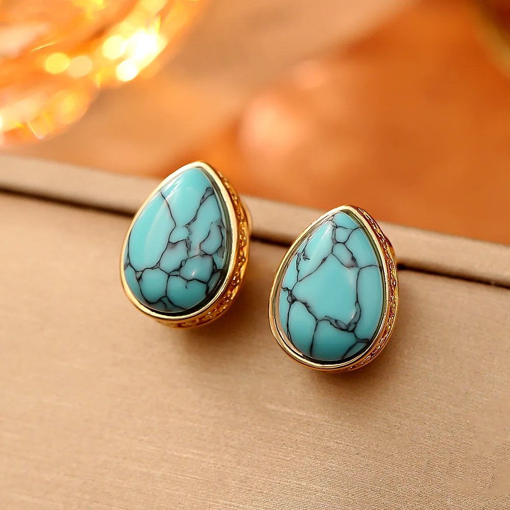 Niche light luxury design water drop turquoise earrings high-end simple retro fashion earrings exquisite temperament earrings
Niche light luxury design water drop turquoise earrings high-end simple retro fashion earrings exquisite temperament earrings