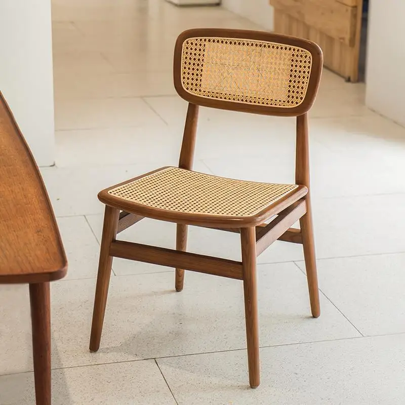 Nordic solid wood Japanese retro chair simple modern home dining chair B & B medieval rattan style shooting base
Nordic solid wood Japanese retro chair simple modern home dining chair B & B medieval rattan style shooting base