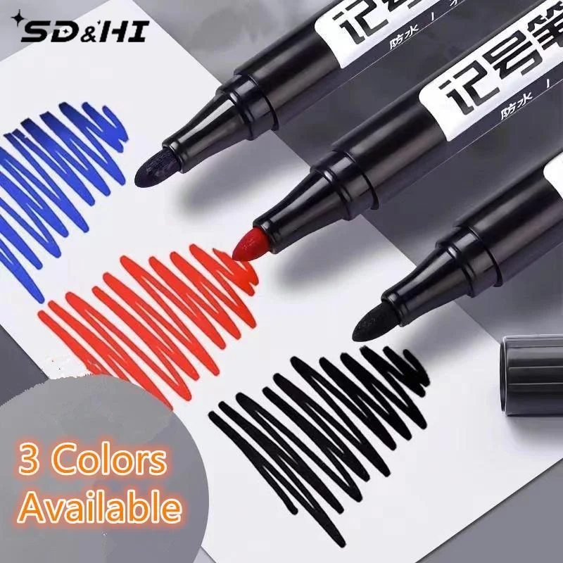 10Pcs Waterproof Oil-based Marker Pen Quick Dry Black Blue Red Ink Permanent For Metal Glass Stationery Art School Supply
10Pcs Waterproof Oil-based Marker Pen Quick Dry Black Blue Red Ink Permanent For Metal Glass Stationery Art School Supply