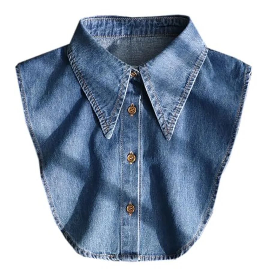 Denim Fake Collar Detachable Dickey Collar Half Shirts Blouse False Collar Top for Women Girls Medium
Denim Fake Collar Detachable Dickey Collar Half Shirts Blouse False Collar Top for Women Girls Medium