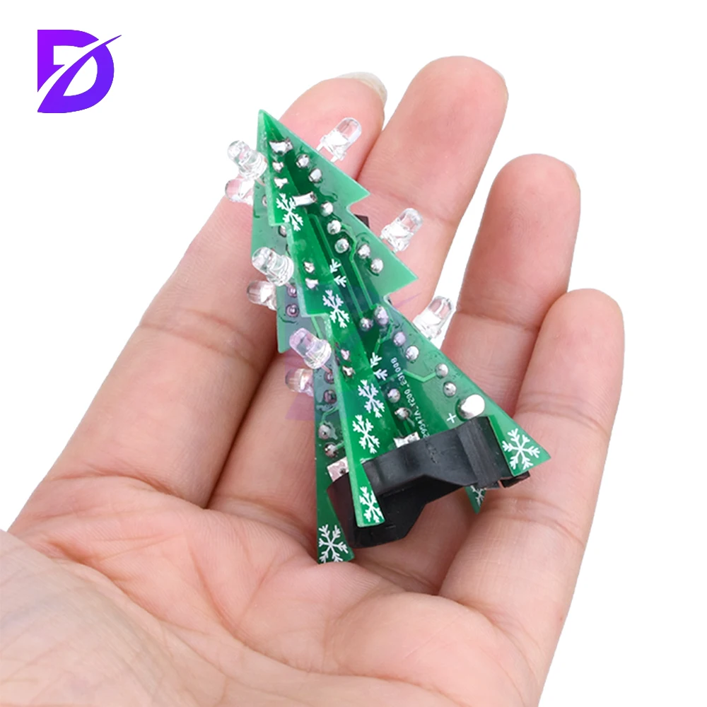 Mini Led Flashing Christmas Tree Diy Electronic Kit Easy Electronic Welding Practice Piece Assembly 
Mini Led Flashing Christmas Tree Diy Electronic Kit Easy Electronic Welding Practice Piece Assembly