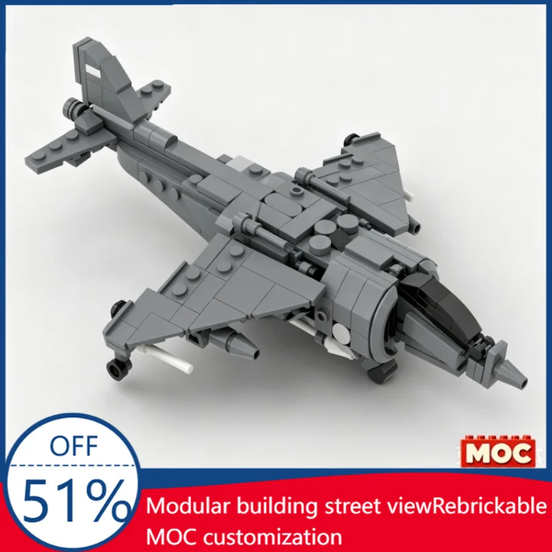 NEW 275pcs MOC Aviation Model Sea Harrier Fa2 Military Jet Custom Building Blocks DIY Creative Educational Assembly Toy Gifts
NEW 275pcs MOC Aviation Model Sea Harrier Fa2 Military Jet Custom Building Blocks DIY Creative Educational Assembly Toy Gifts