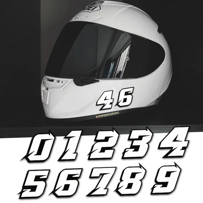 JDM Style 0123456789 Numbers DIY Racing Driver Number Waterproof Motorcycle Helmet Sticker for Arai Shoei AGV HJC Bell Shark LS2
JDM Style 0123456789 Numbers DIY Racing Driver Number Waterproof Motorcycle Helmet Sticker for Arai Shoei AGV HJC Bell Shark LS2