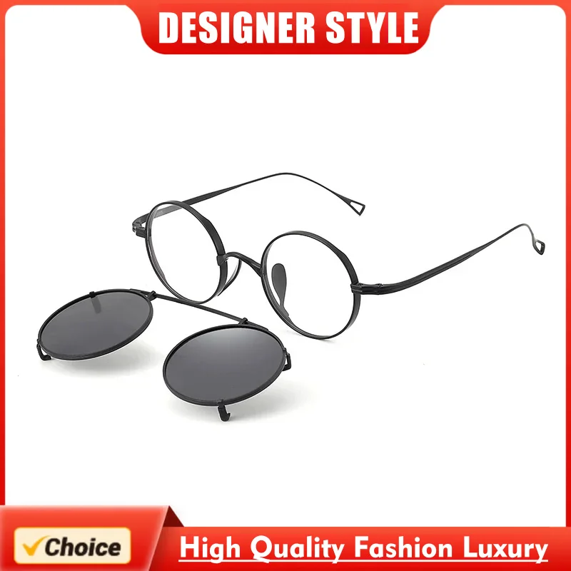 KAME-Style Titanium Clip-on Polarized Sunglasses MANNEN Round Frame Men Women Sports UV400 Protection Prescription 10518Y
KAME-Style Titanium Clip-on Polarized Sunglasses MANNEN Round Frame Men Women Sports UV400 Protection Prescription 10518Y