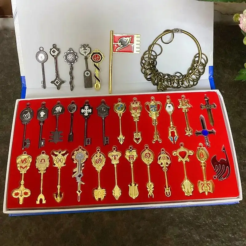Fairy Tail Lucy Celestial Spirit Zodiac Keys Metal Cosplay Props Anime Merchandise Keychain Necklace Set Anime Collectors
Fairy Tail Lucy Celestial Spirit Zodiac Keys Metal Cosplay Props Anime Merchandise Keychain Necklace Set Anime Collectors