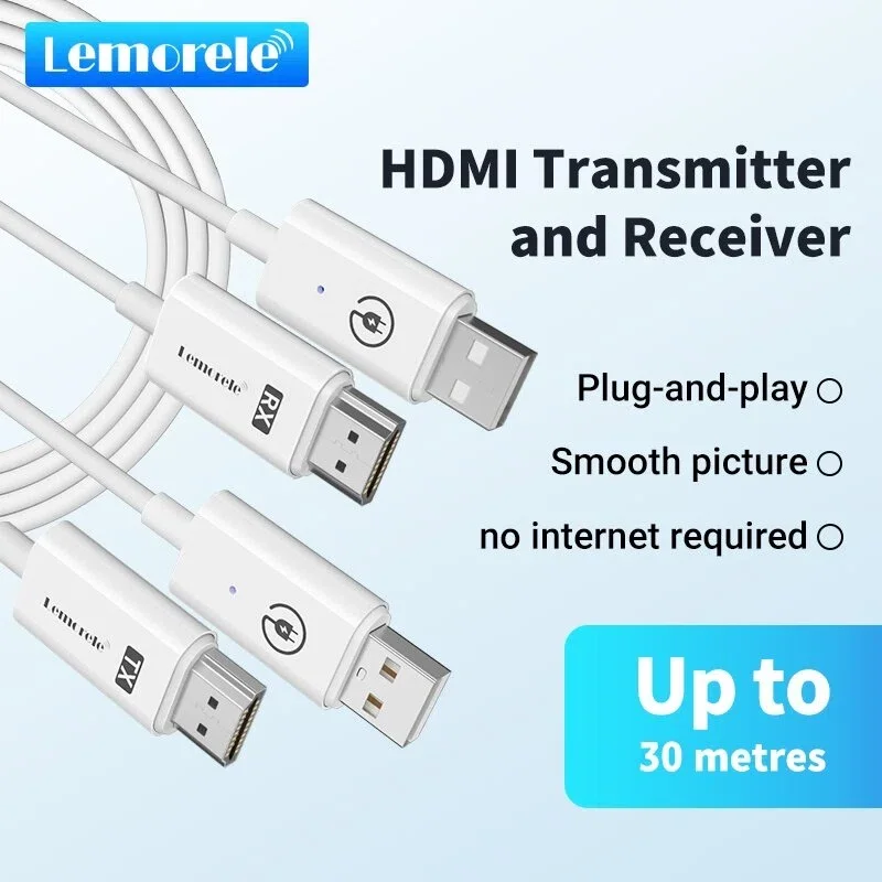 Lemorele Hdmi Wireless Transmitter And Receiver 1080P HDMI Extender Kit 30M Wireless Video Transceiver Dongle for TV Camera
Lemorele Hdmi Wireless Transmitter And Receiver 1080P HDMI Extender Kit 30M Wireless Video Transceiver Dongle for TV Camera