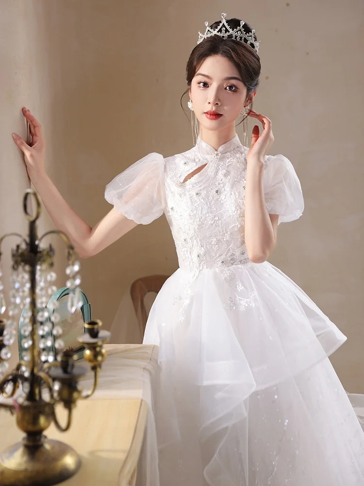 Ele White Evening Gown Women's New 2025 High-End Sensation Engagement Toasting Host Chinese Sle Luxury mat
Ele White Evening Gown Women's New 2025 High-End Sensation Engagement Toasting Host Chinese Sle Luxury mat