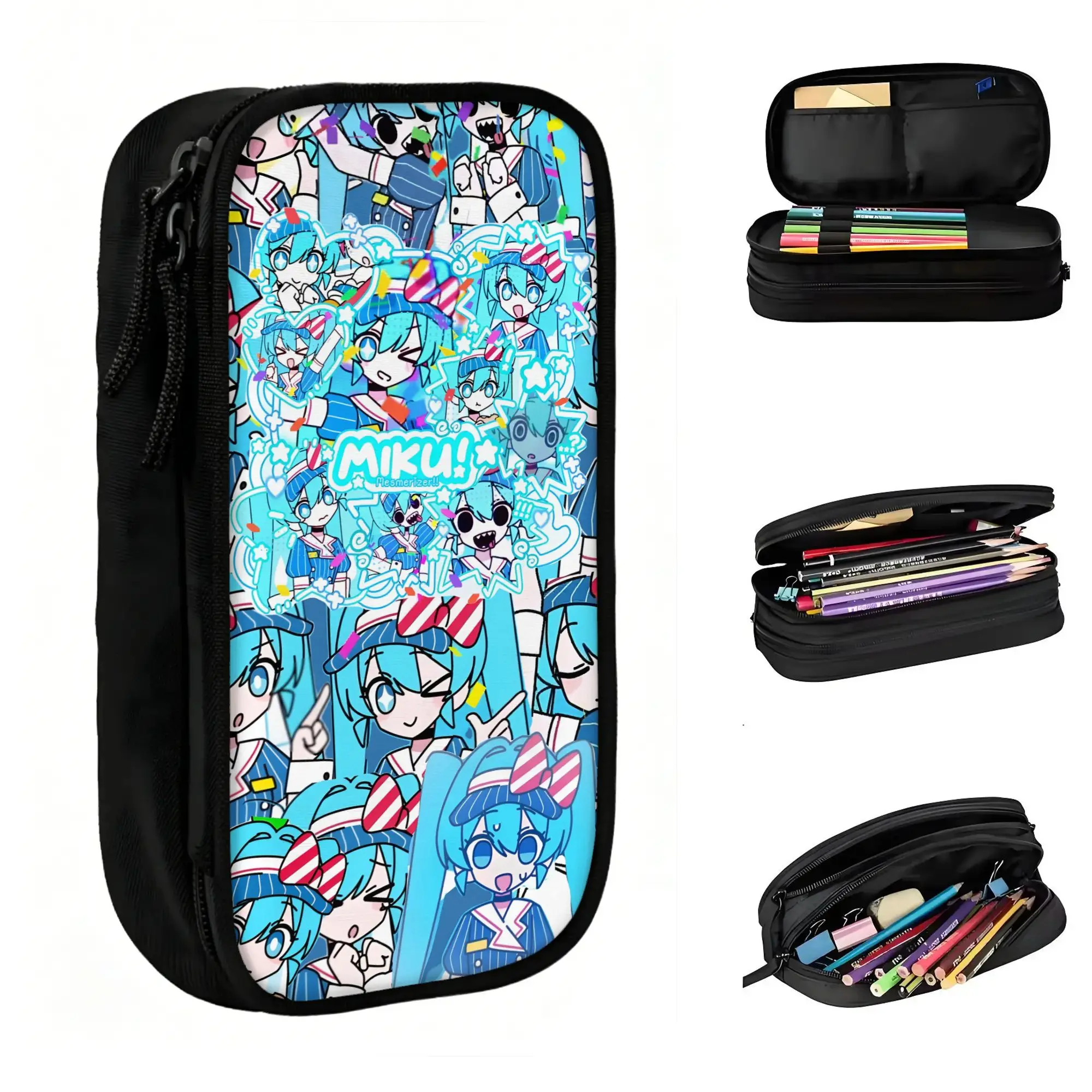 Custom H-Hatsuned M-Mikus Manga Pencil Case for Boy Girl Large Storage Cartoon Pen Bag Box School Supplies
Custom H-Hatsuned M-Mikus Manga Pencil Case for Boy Girl Large Storage Cartoon Pen Bag Box School Supplies