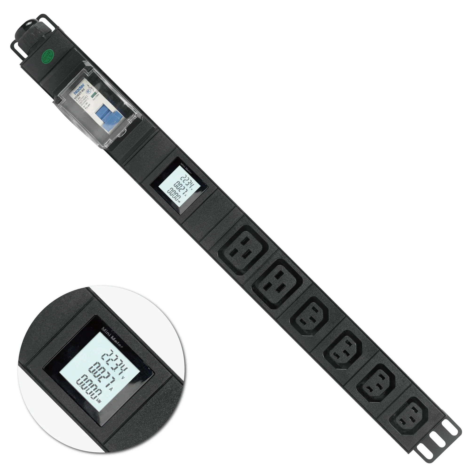 ETL-PDU с A/V-LCD-Messgerät Intelligenter 32A-Überlastschalter 6-Wege-C19 C13 L630p-Buchse 240V 30A PDU
ETL-PDU с A/V-LCD-Messgerät Intelligenter 32A-Überlastschalter 6-Wege-C19 C13 L630p-Buchse 240V 30A PDU