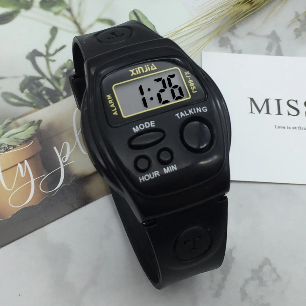 Spanish Talking Wrist Watch Multifunctional Electronic Sports Watches with Alarm 665SP
Spanish Talking Wrist Watch Multifunctional Electronic Sports Watches with Alarm 665SP