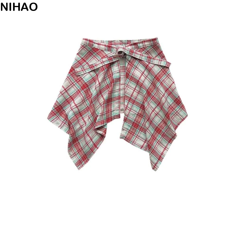 Korean Style Plaid Skirt Belted High Waist Hip-hop Mini A-line Shortskirt Underskirt Vintage Waist Seal Skirt Cool Girls
Korean Style Plaid Skirt Belted High Waist Hip-hop Mini A-line Shortskirt Underskirt Vintage Waist Seal Skirt Cool Girls