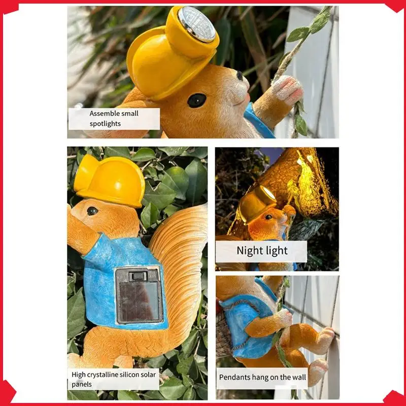 B17B Resin Animal Decorations Solar Lights Garden Bunny Squirrel Climbing Wall Hanging Garden Homestay Landscaping
B17B Resin Animal Decorations Solar Lights Garden Bunny Squirrel Climbing Wall Hanging Garden Homestay Landscaping