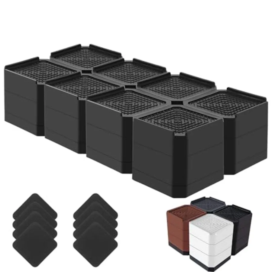 Bed Risers Heavy Duty, Adjustable Furniture Riser Blocks Lift 1.5, 3, 4.3 Inch for Couch Table Desk Sofa Chair Legs, Refrigerat
Bed Risers Heavy Duty, Adjustable Furniture Riser Blocks Lift 1.5, 3, 4.3 Inch for Couch Table Desk Sofa Chair Legs, Refrigerat