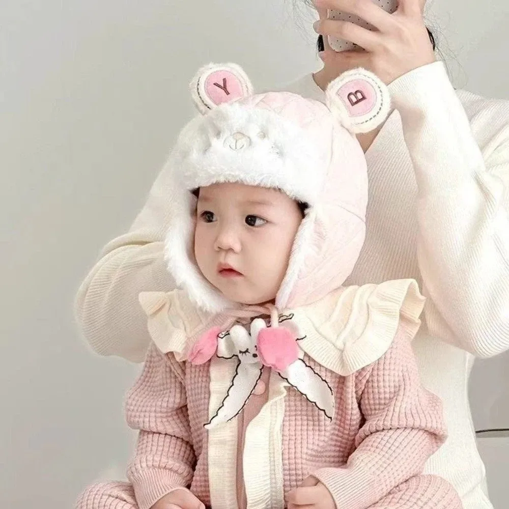 Cute Windproof Cartoon Bear Baby Hat Adjustable Earmuffs Toddler Cap Thicken Ear Protection Trendy Baby Beanie Cap Cold Weather
Cute Windproof Cartoon Bear Baby Hat Adjustable Earmuffs Toddler Cap Thicken Ear Protection Trendy Baby Beanie Cap Cold Weather