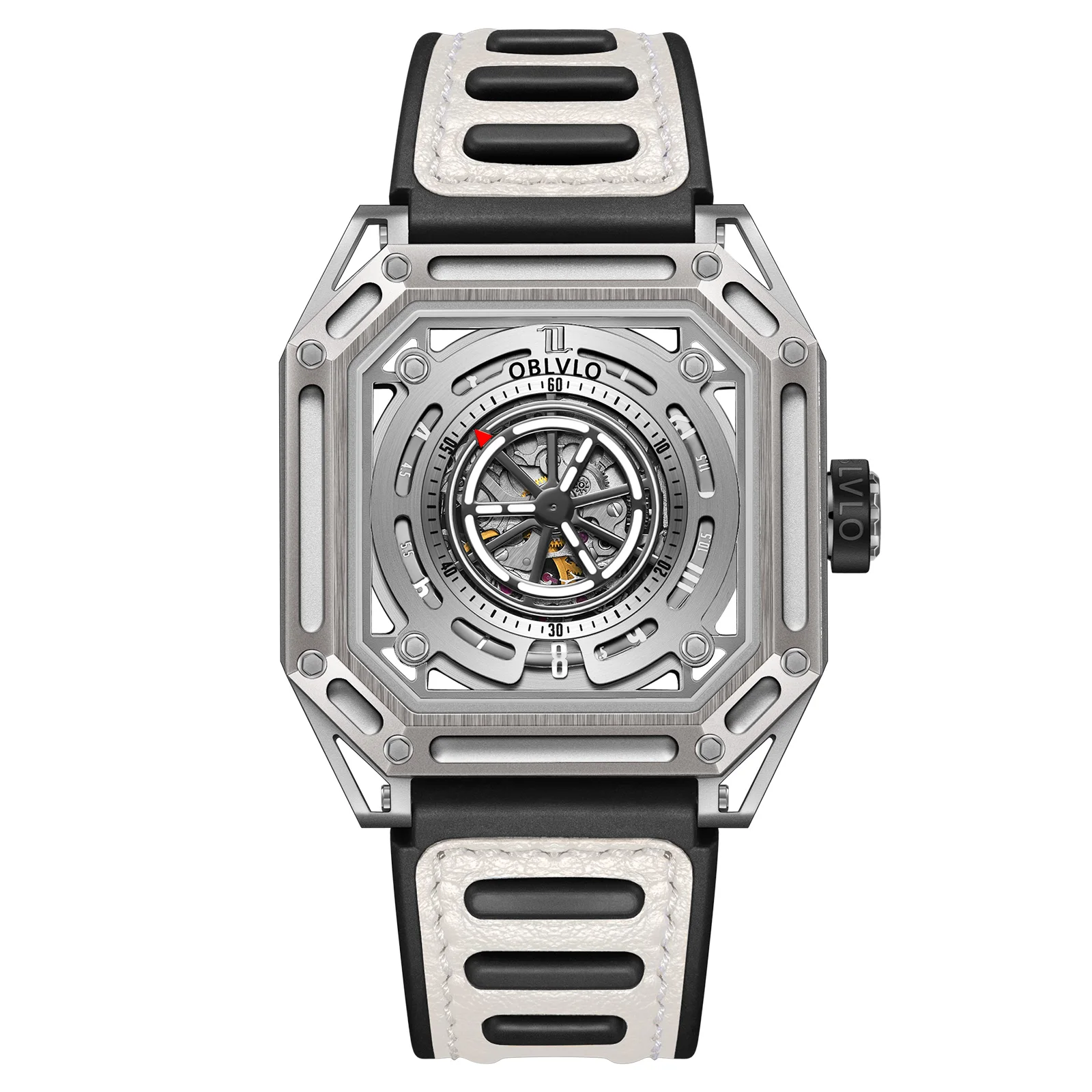 OBLVLO Men Automatic Watch 44 Sqaure Mechanical Wristwatch Luminous Hollow Out Dial Sapphire Mirror
OBLVLO Men Automatic Watch 44 Sqaure Mechanical Wristwatch Luminous Hollow Out Dial Sapphire Mirror