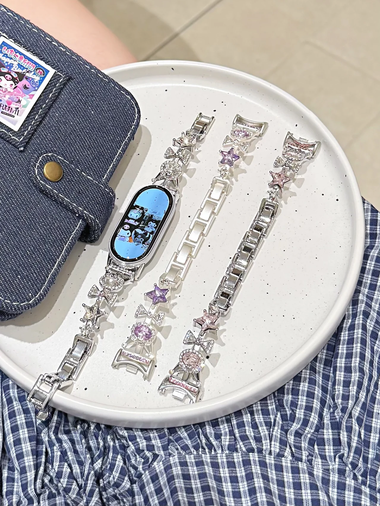 Star Rhinestone Kuromi Rabbit Alloy Bracelet Fit Xiaomi Band 8 9 10 8Pro 9Pro Redmi Watch 4 5 Cute Girly Wrist Watch Accessory
Star Rhinestone Kuromi Rabbit Alloy Bracelet Fit Xiaomi Band 8 9 10 8Pro 9Pro Redmi Watch 4 5 Cute Girly Wrist Watch Accessory