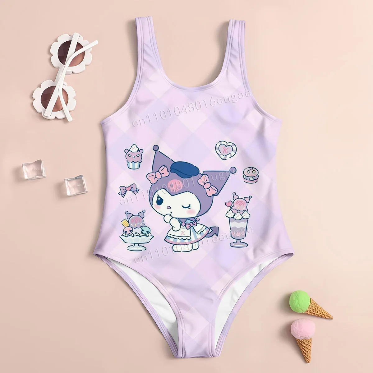 Kuromi Cartoon Girls Kids Cute Style Swimsuit Summer Sandy Beach Cartoon Animation Pattern Printed Casual Close-fitting Swimsuit
Kuromi Cartoon Girls Kids Cute Style Swimsuit Summer Sandy Beach Cartoon Animation Pattern Printed Casual Close-fitting Swimsuit