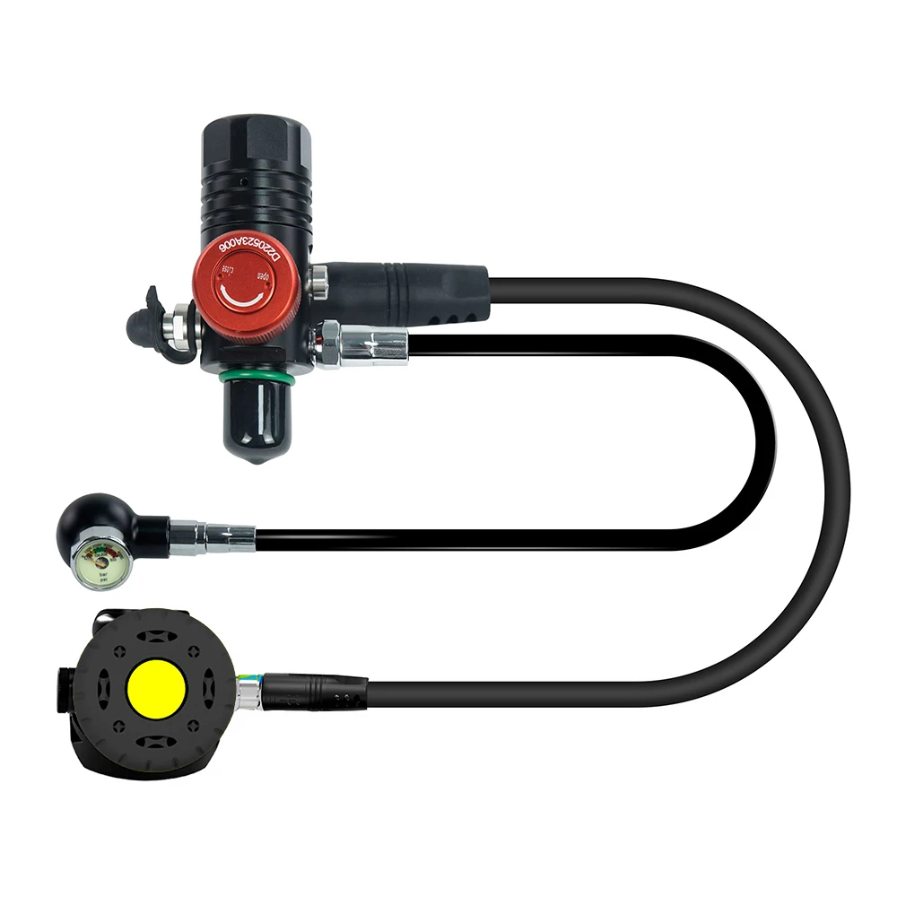 THAISTONE M18*1.5 Scuba Tank Aluminum First-Stage Regulator -Extended Pressure Gauge and Colorful Plastic Second-Stage Regulator
THAISTONE M18*1.5 Scuba Tank Aluminum First-Stage Regulator -Extended Pressure Gauge and Colorful Plastic Second-Stage Regulator