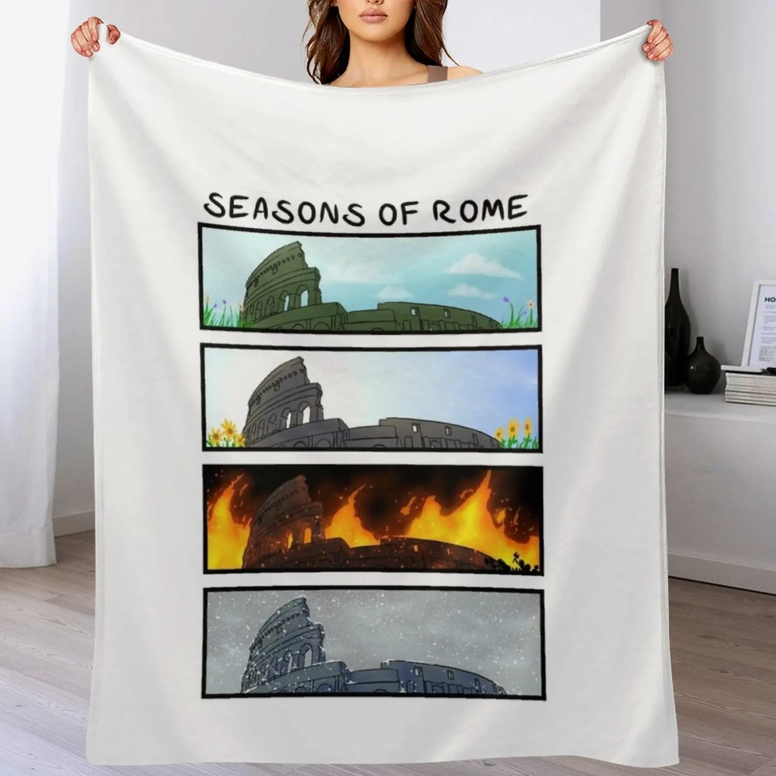 Seasons of Rome Throw Blanket Travel Size Cozy Blanket for Plane Train
Seasons of Rome Throw Blanket Travel Size Cozy Blanket for Plane Train
