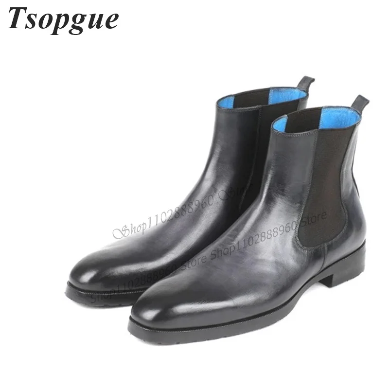 Black Matte Leather Stretch Classic Style Men Shoes Men's Ankle Boots Slip-On Runway Casual Party Shoes Fashion Zapatillas Mujer
Black Matte Leather Stretch Classic Style Men Shoes Men's Ankle Boots Slip-On Runway Casual Party Shoes Fashion Zapatillas Mujer