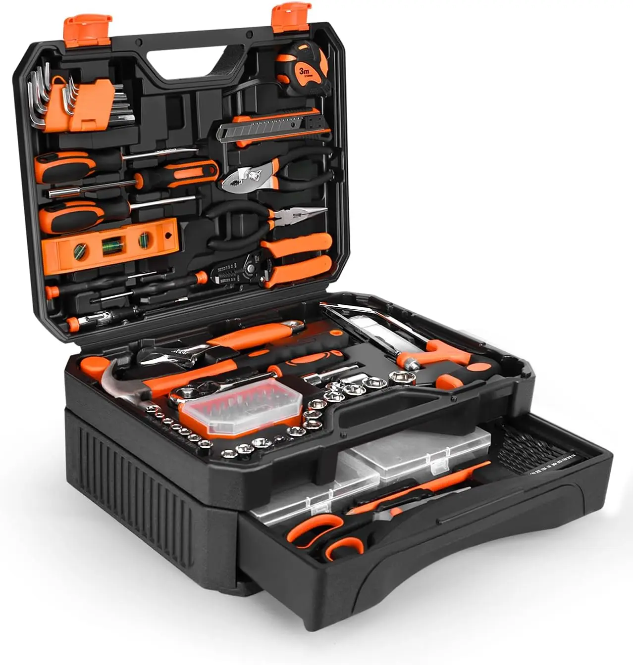 328-Piece Tool Set - Tool Kit Toolbox Storage Case with Drawer, General Household Hand Tool Kit for Home & DIY Repairs
328-Piece Tool Set - Tool Kit Toolbox Storage Case with Drawer, General Household Hand Tool Kit for Home & DIY Repairs